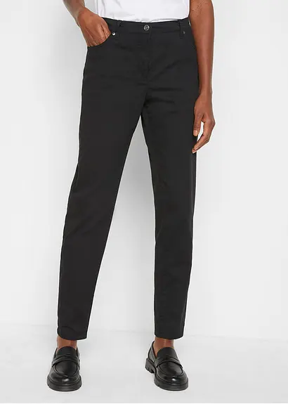 Bonprix High Waist Mom-Fit Hose - Schwarz - Damen
