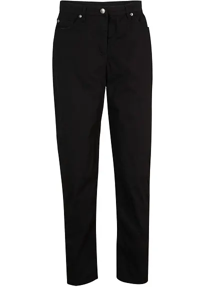 bonprix High Waist Mom-Fit Hose - schwarz - Damen