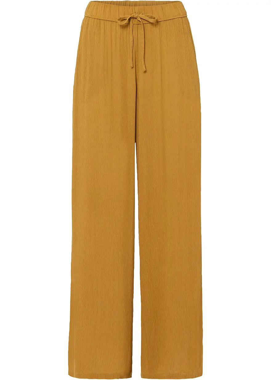 bonprix Hose mit dekorativem Bindeband - gelb - Damen