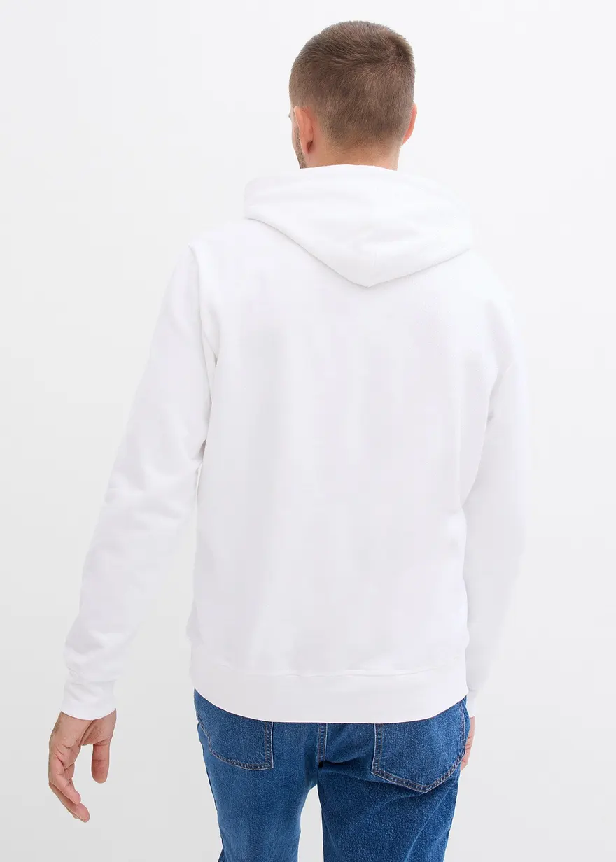 Bonprix Innen Weich Angerautes Hoodie - Weiß - Herren