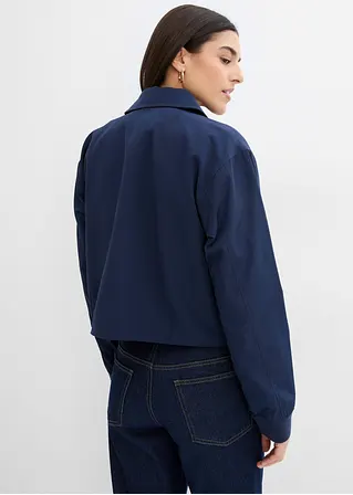 Bonprix Jacke Mit Taschen Verkürzt - Blau - Damen