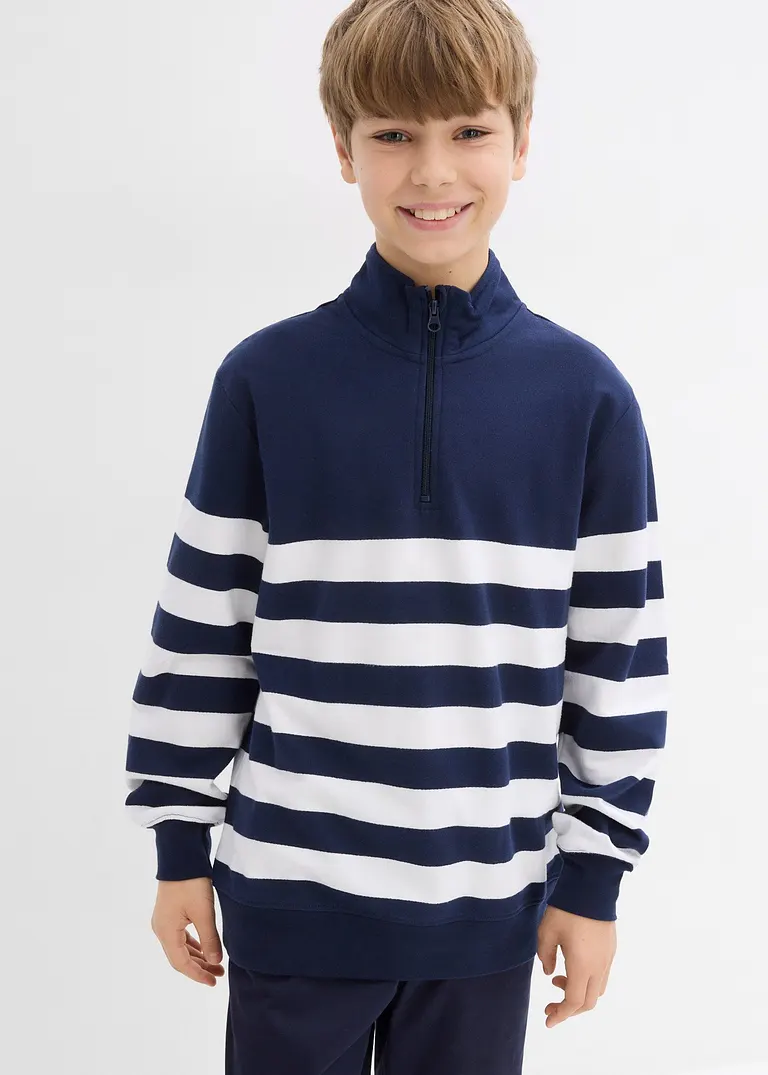 Bonprix Jungen Strickpullover - Blau - Kinder