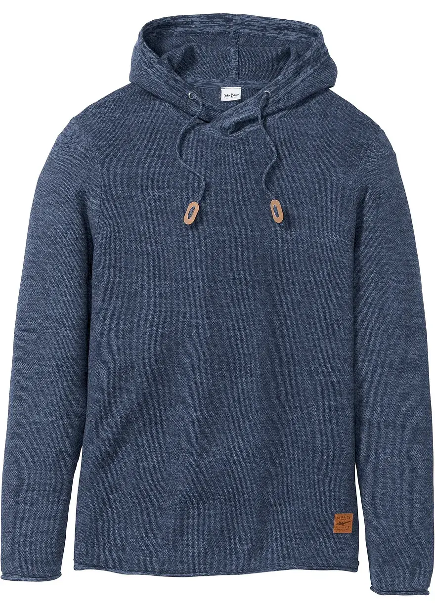 Bonprix Kerniger Pullover Mit Kapuze - Blau - Herren