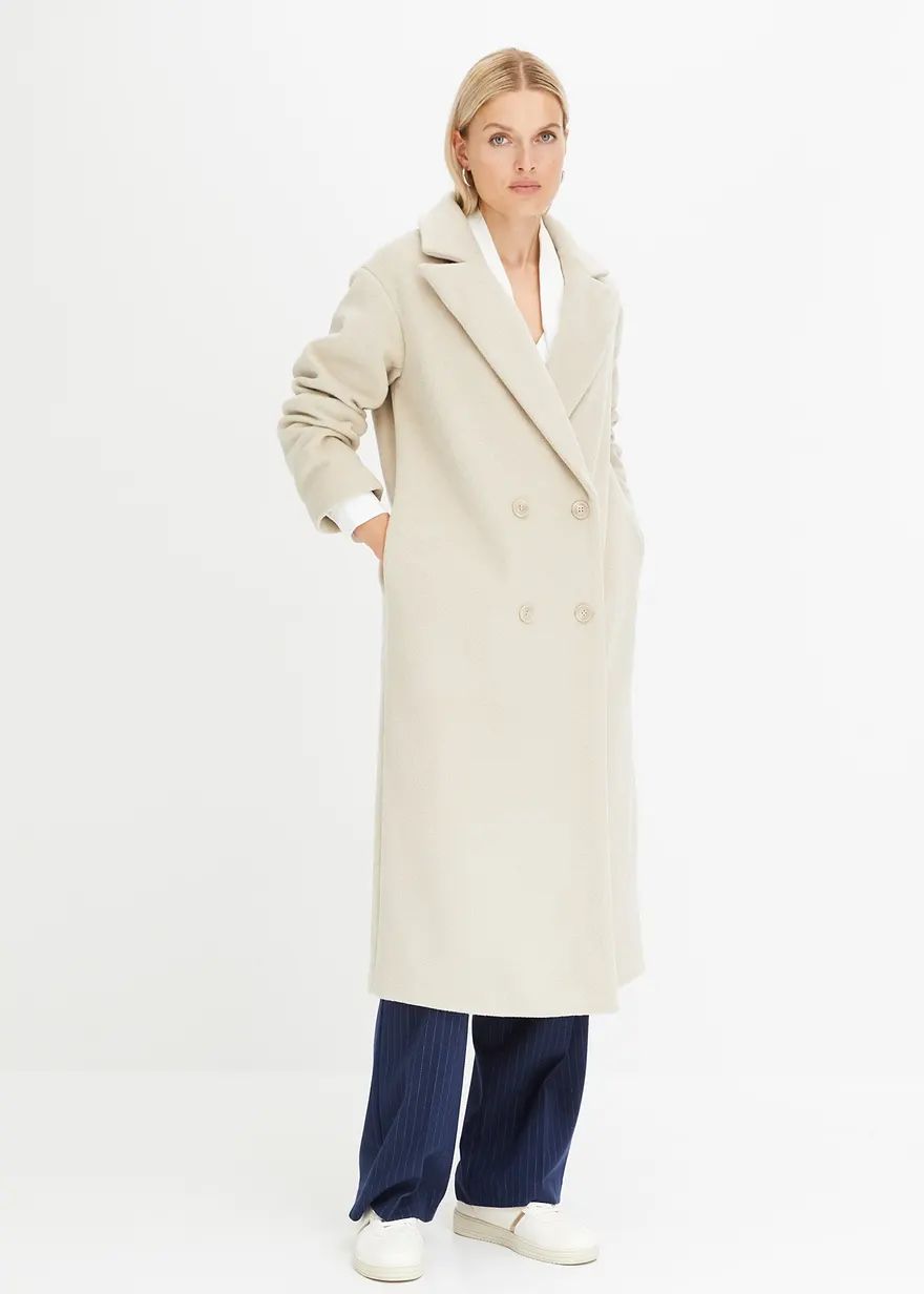 Bonprix Klassischer Blazermantel - Grau - Damen