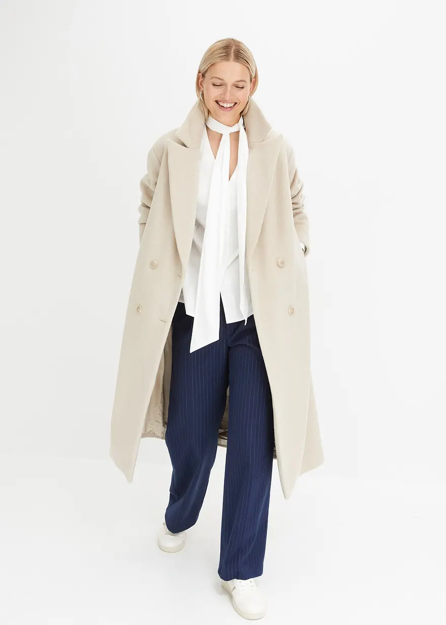 Bonprix Klassischer Blazermantel - Grau - Damen