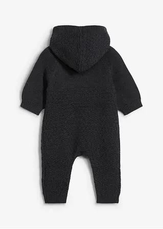 Bonprix Kuscheliger Strick-Overall - Grau - Kinder