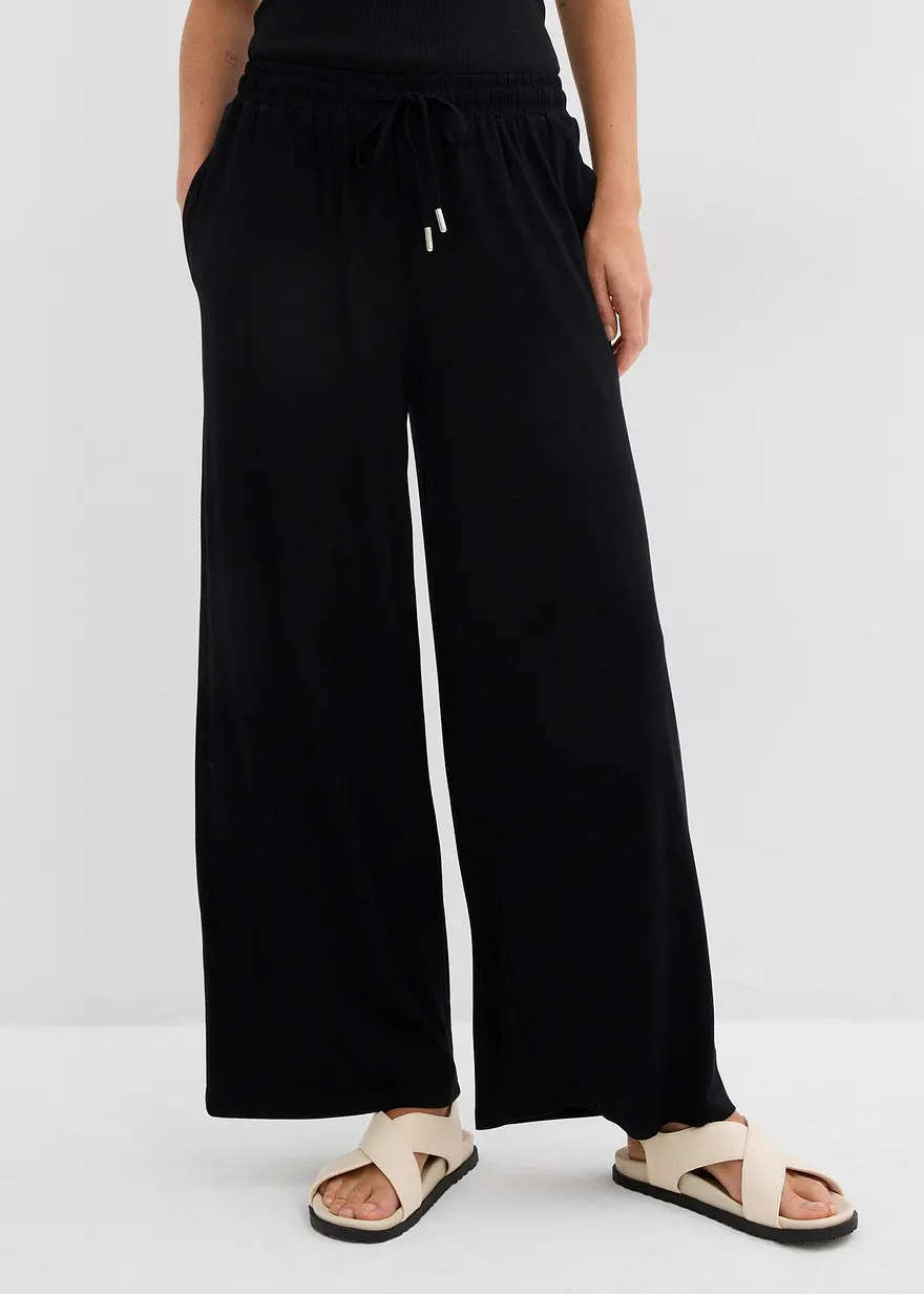 Bonprix Lässige Culotte Knöchelfrei - Schwarz - Damen