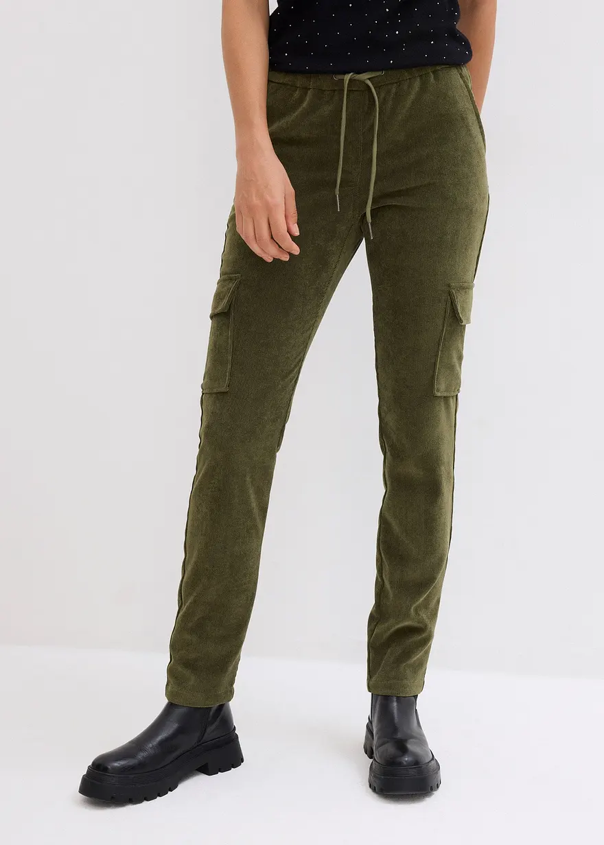 Bonprix Lässige Hose Mit Seitentaschen - Grün - Damen