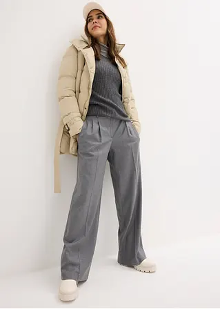 Bonprix Lässige Jacke Mit Gürtel - Beige - Damen