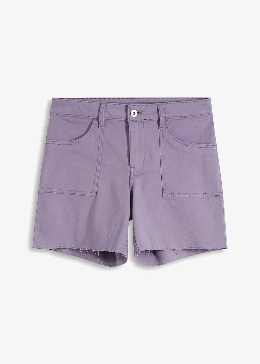 bonprix Lässige Twill Shorts - lila - Damen
