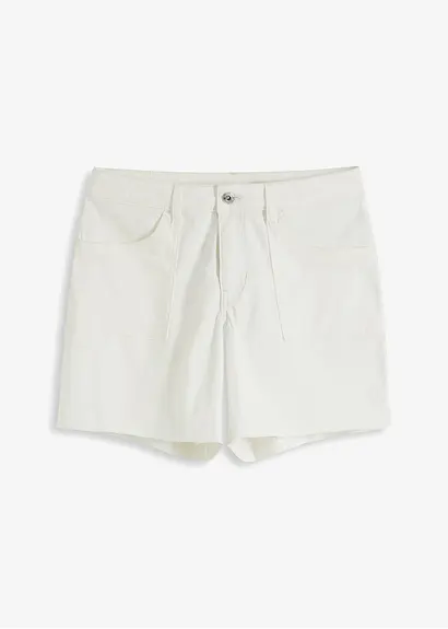 bonprix Lässige Twill Shorts - weiß - Damen