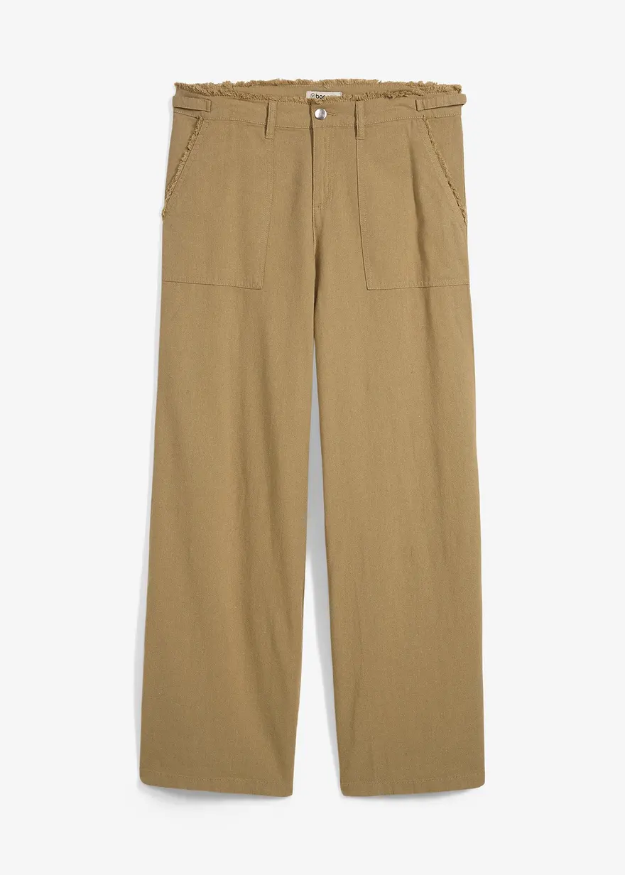 bonprix Lässige Wide Leg Hose - grün - Damen