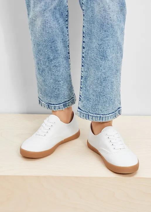 Bonprix Lässiger Sneaker Aus Canvas - Weiß - Damen