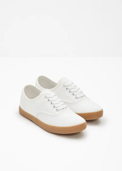 Bonprix Lässiger Sneaker Aus Canvas - Weiß - Damen