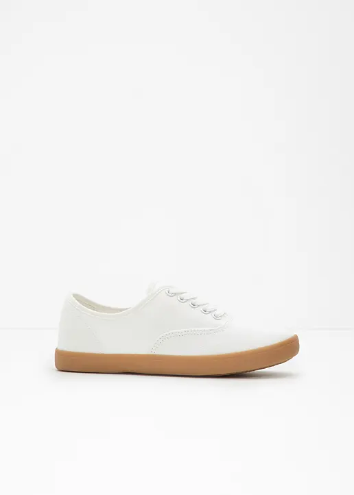 bonprix Lässiger Sneaker aus Canvas - weiß - Damen
