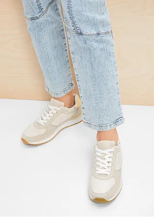 Bonprix Lässiger Sneaker Im Retro Look - Beige - Damen