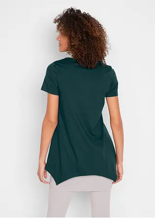 Bonprix Lässiges Long-Shirt Mit Print - Petrol - Damen
