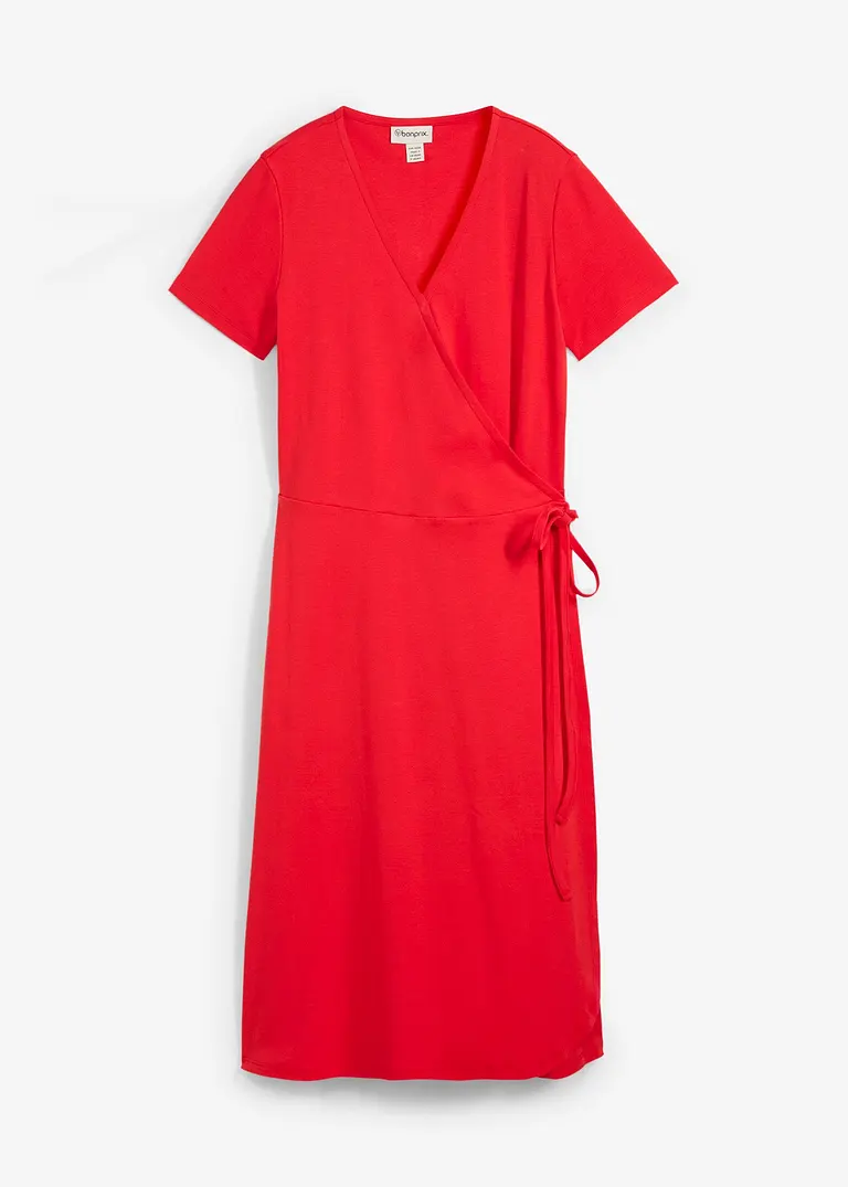 bonprix Leicht ausgestelltes Wickelkleid - rot - Damen