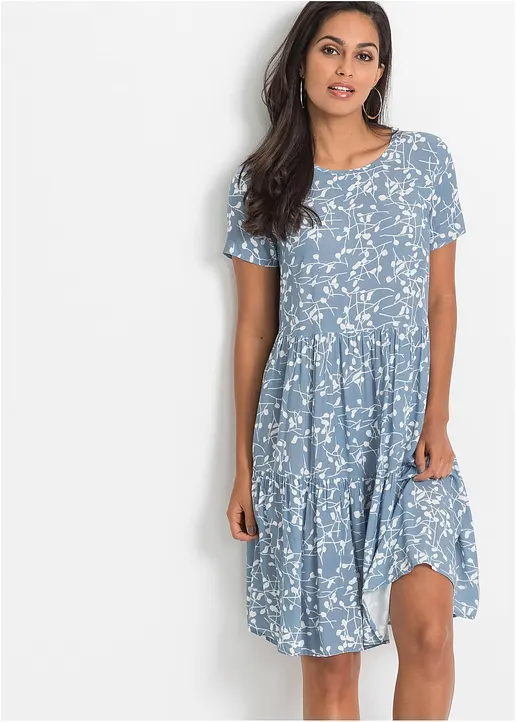 Bonprix Leichtes Kleid Mit Raffungen - Blau - Damen
