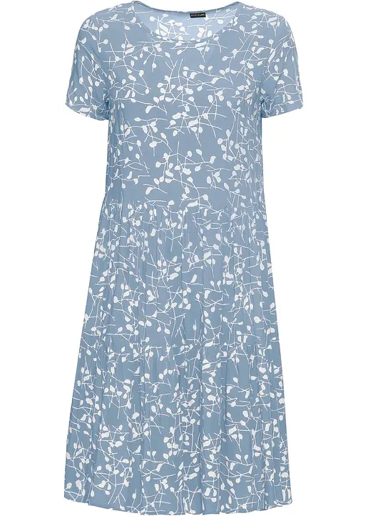 bonprix Leichtes Kleid mit Raffungen - blau - Damen