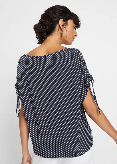 Bonprix Luftiges Shirt Gestreift - Blau - Damen