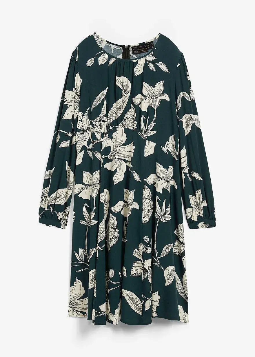 bonprix luftiges viskose Kleid - grün - Damen