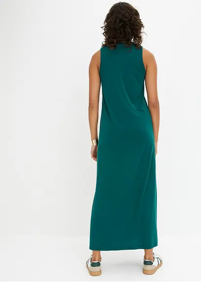 Bonprix Maxikleid Aus Modal Mit Schlitz - Grün - Damen