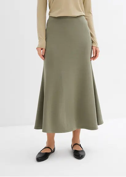 Bonprix Midirock In Voluminöser A-Linie - Grün - Damen