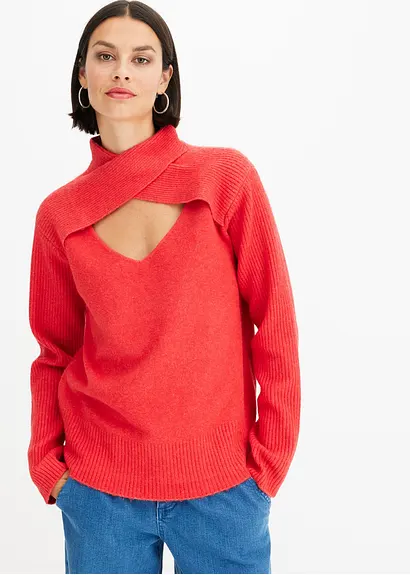 Bonprix Mit Besonderem Ausschnitt - Rot - Damen