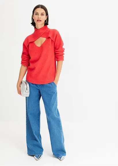 Bonprix Mit Besonderem Ausschnitt - Rot - Damen