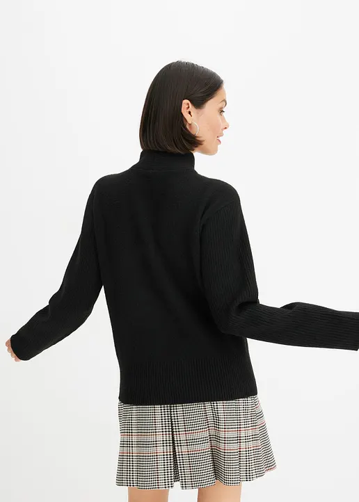 Bonprix Mit Besonderem Ausschnitt - Schwarz - Damen