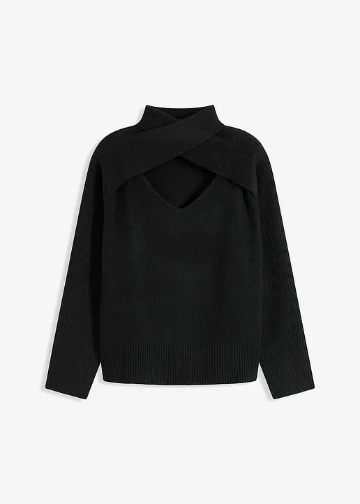 bonprix mit besonderem Ausschnitt - schwarz - Damen