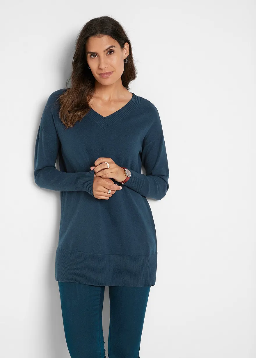 Bonprix Mit Kleinen Seitenschlitzen. - Blau - Damen