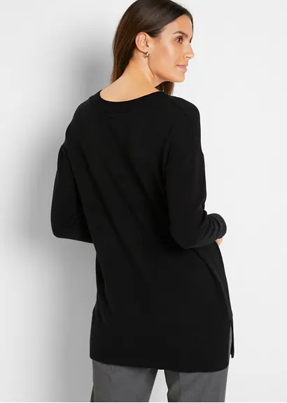 Bonprix Mit Kleinen Seitenschlitzen. - Schwarz - Damen