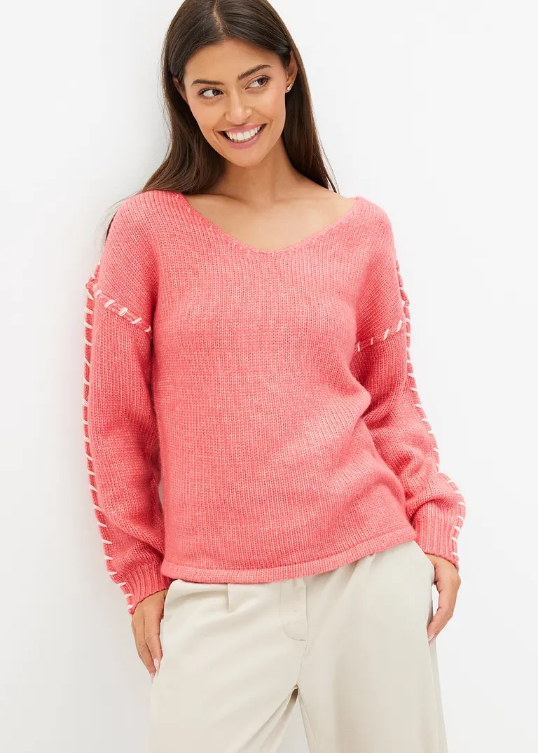 Bonprix Mit V-Ausschnitt - Rosa - Damen