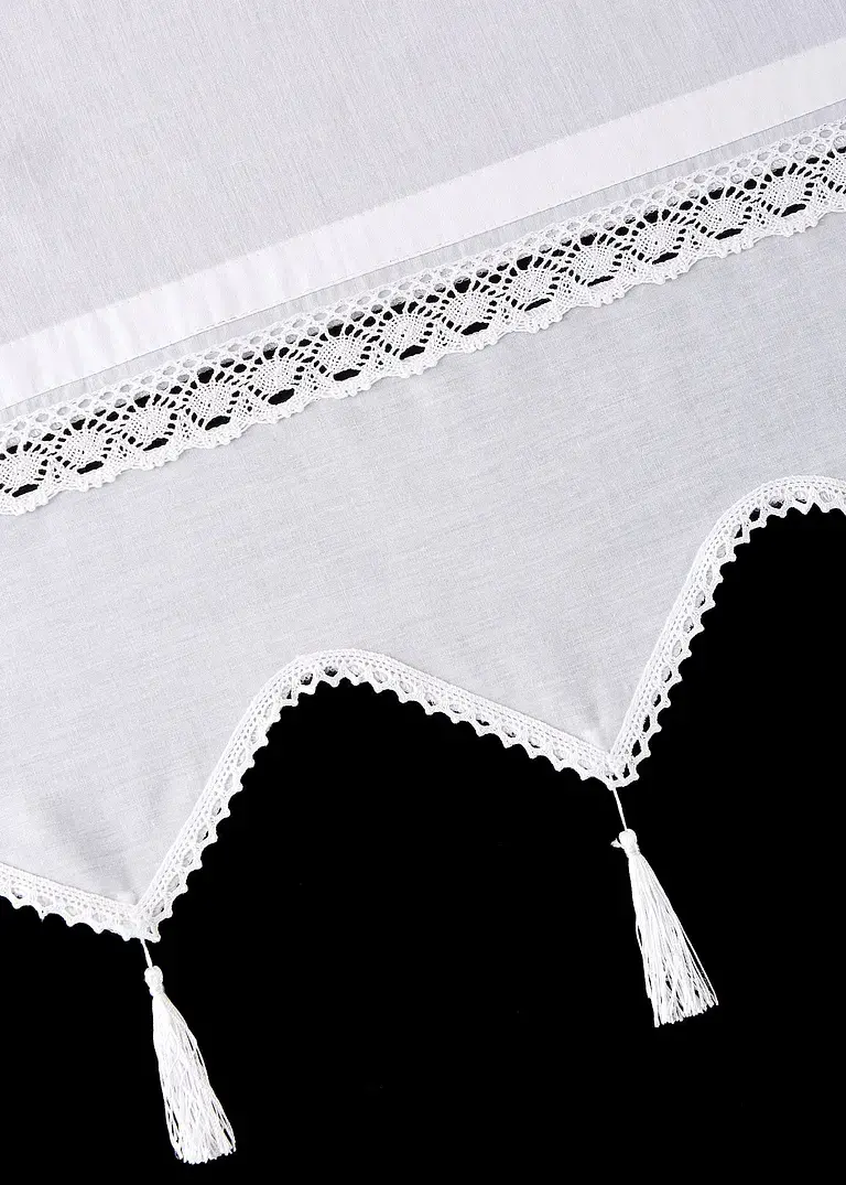 Bonprix Modern Und Mit Häkelkante - Weiß Schlaufen