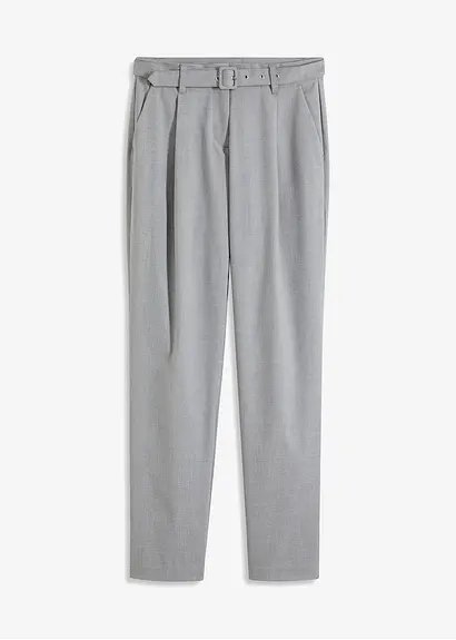 bonprix Moderne Hose mit Bundfalten - grau - Damen