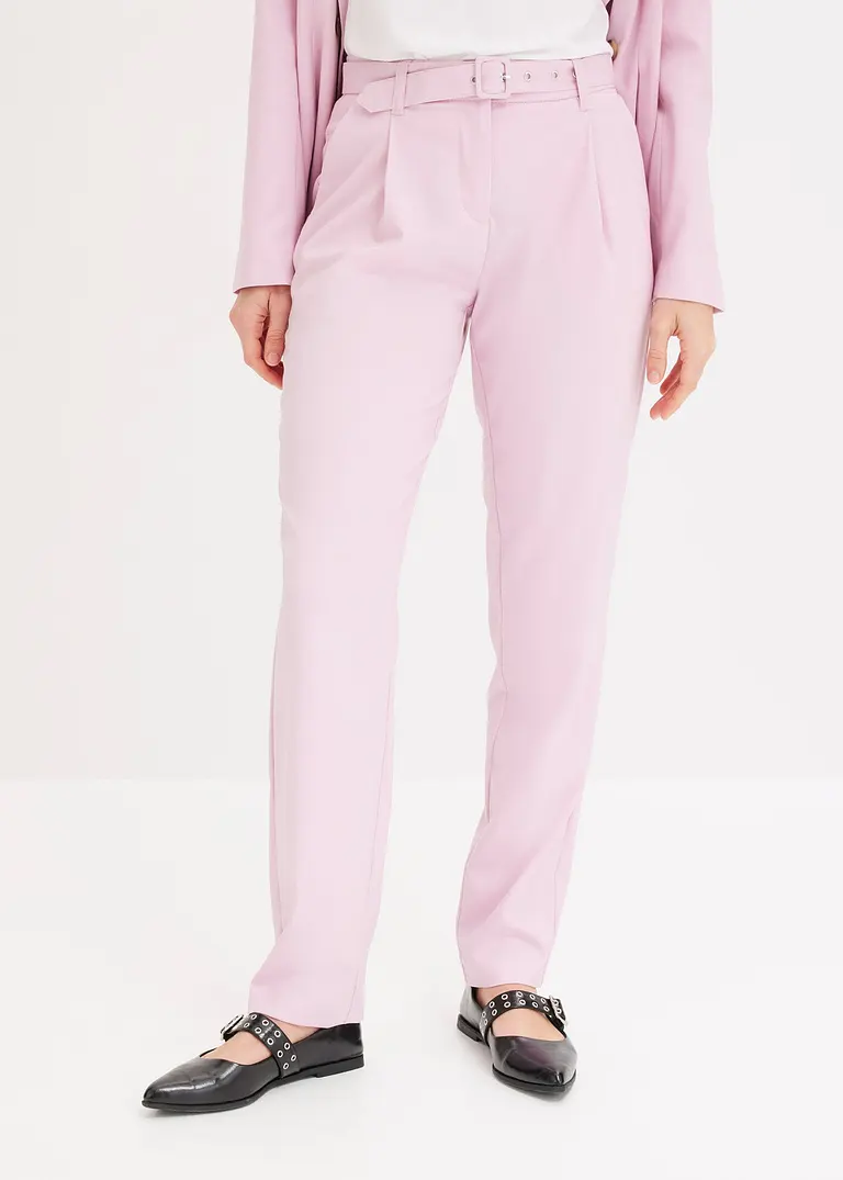 Bonprix Moderne Hose Mit Bundfalten - Rosa - Damen