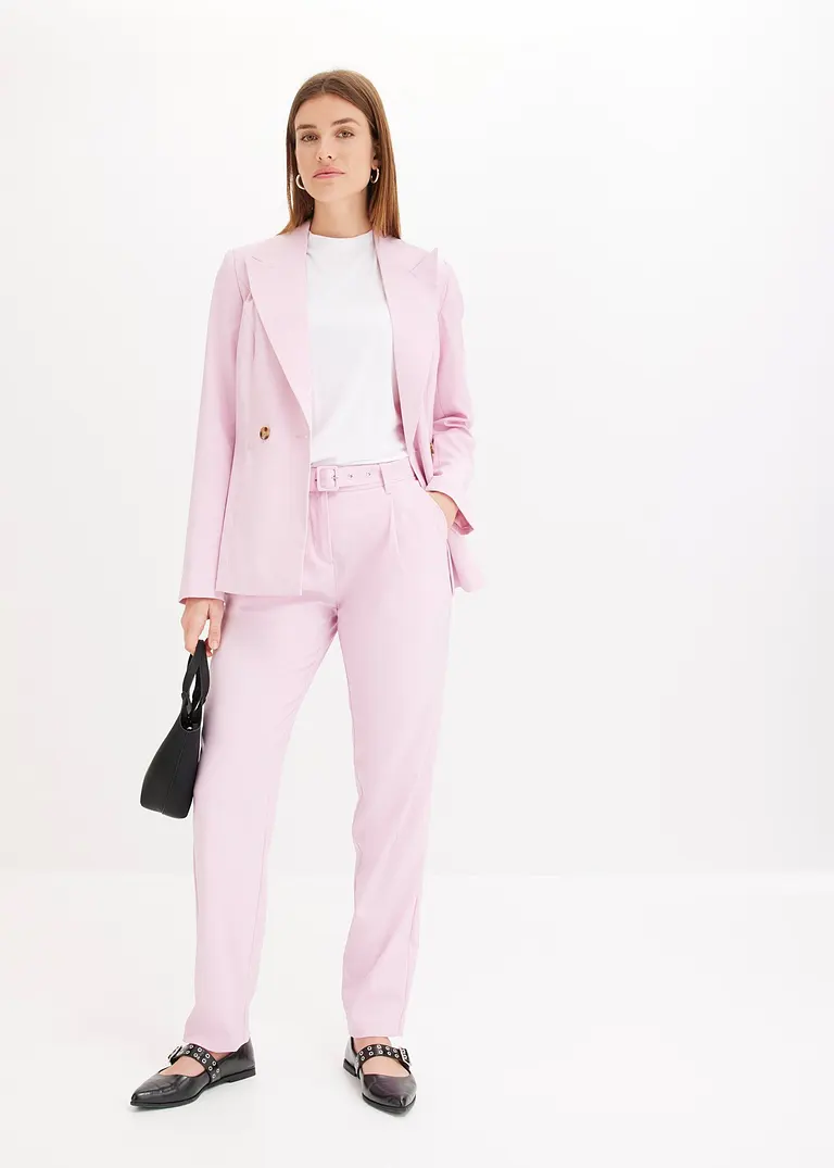 Bonprix Moderne Hose Mit Bundfalten - Rosa - Damen