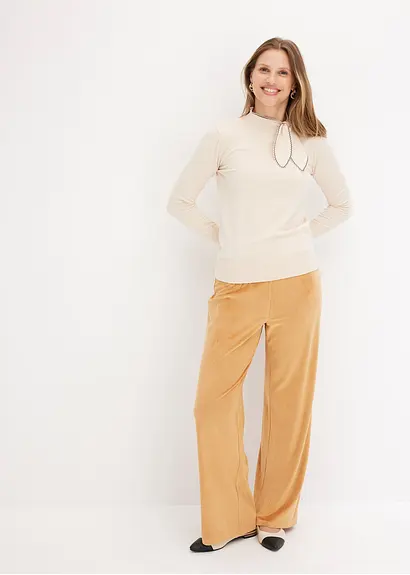 Bonprix Moderne Hose Mit Struktur - Braun - Damen