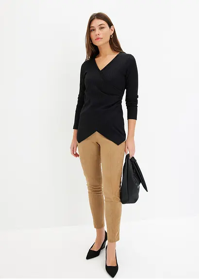 Bonprix Moderne Hose Mit Ziernähten - Braun - Damen