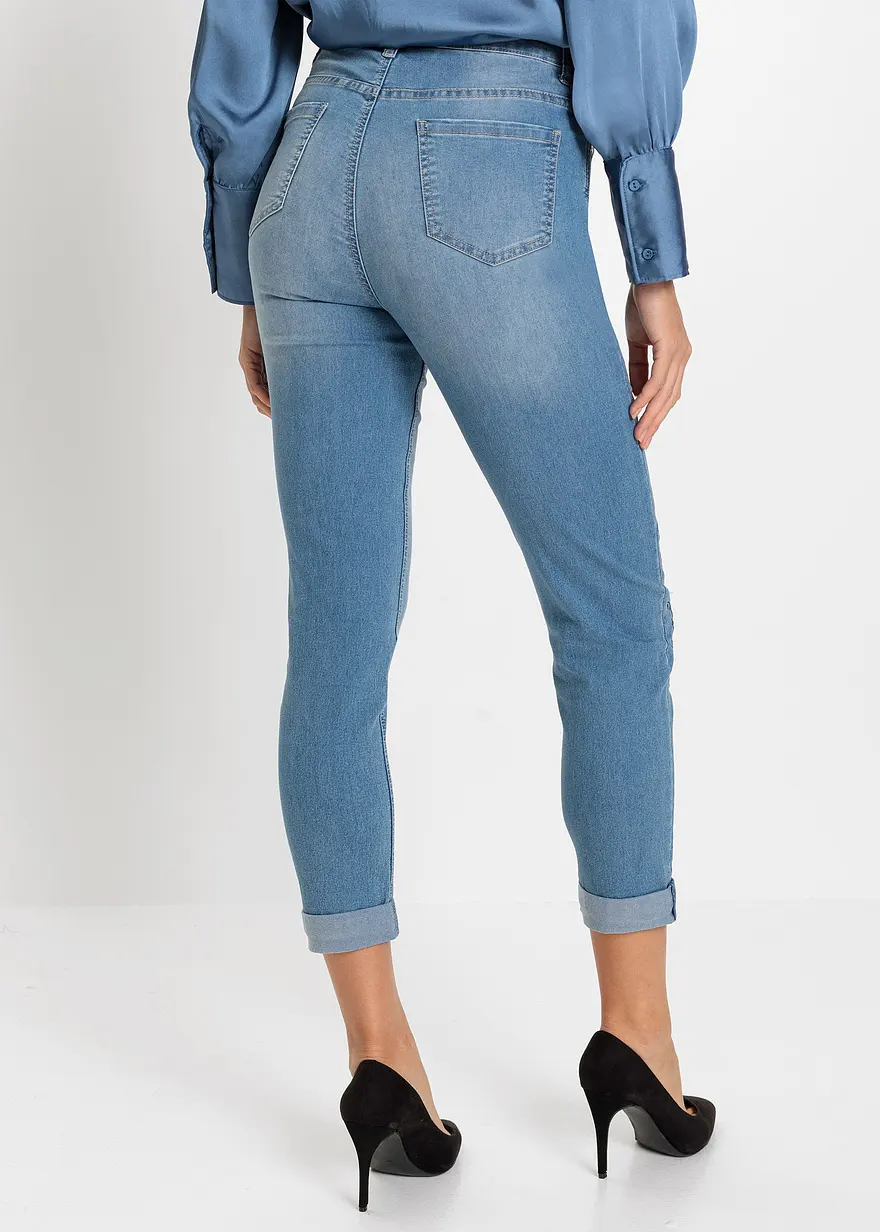 Bonprix Moderne Jeans Mit Stickerei - Blau - Damen