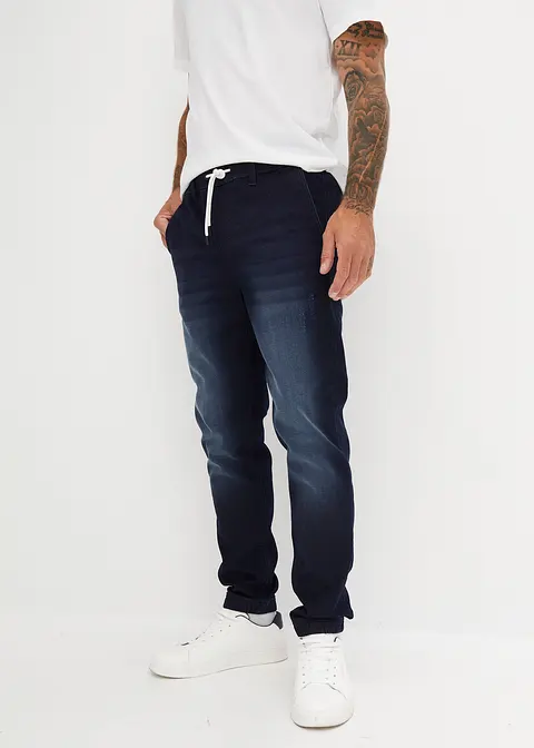Bonprix Moderne Schlupf-Sweatjeans - Blau - Herren