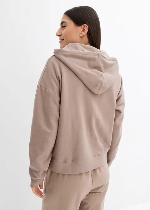Bonprix Moderne Sweatjacke - Braun - Damen