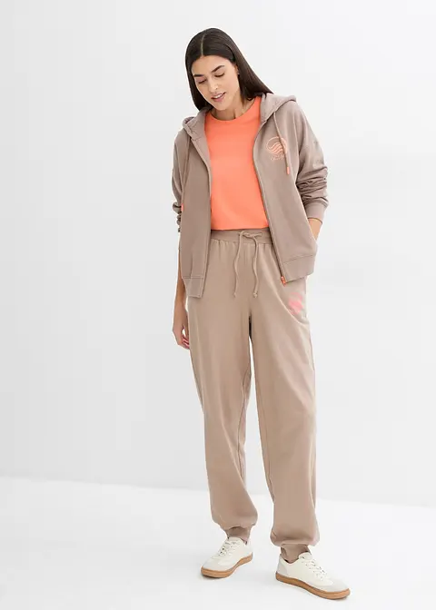 Bonprix Moderne Sweatjacke - Braun - Damen