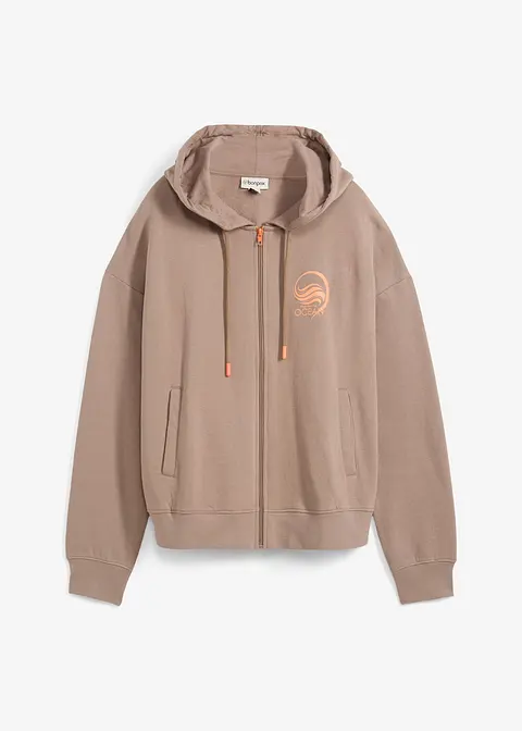 bonprix Moderne Sweatjacke - braun - Damen