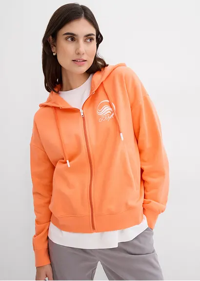 Bonprix Moderne Sweatjacke - Orange - Damen