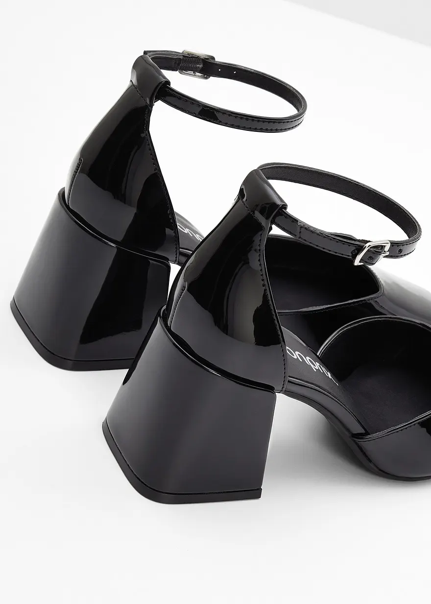 Bonprix Moderner Pumps In Lackoptik - Schwarz - Damen