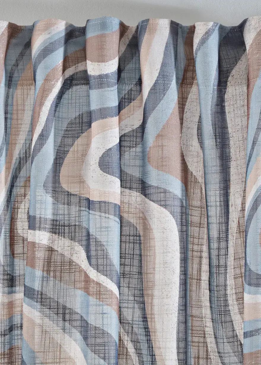 Bonprix Moderner Vorhang - Blau Multifunktionsband