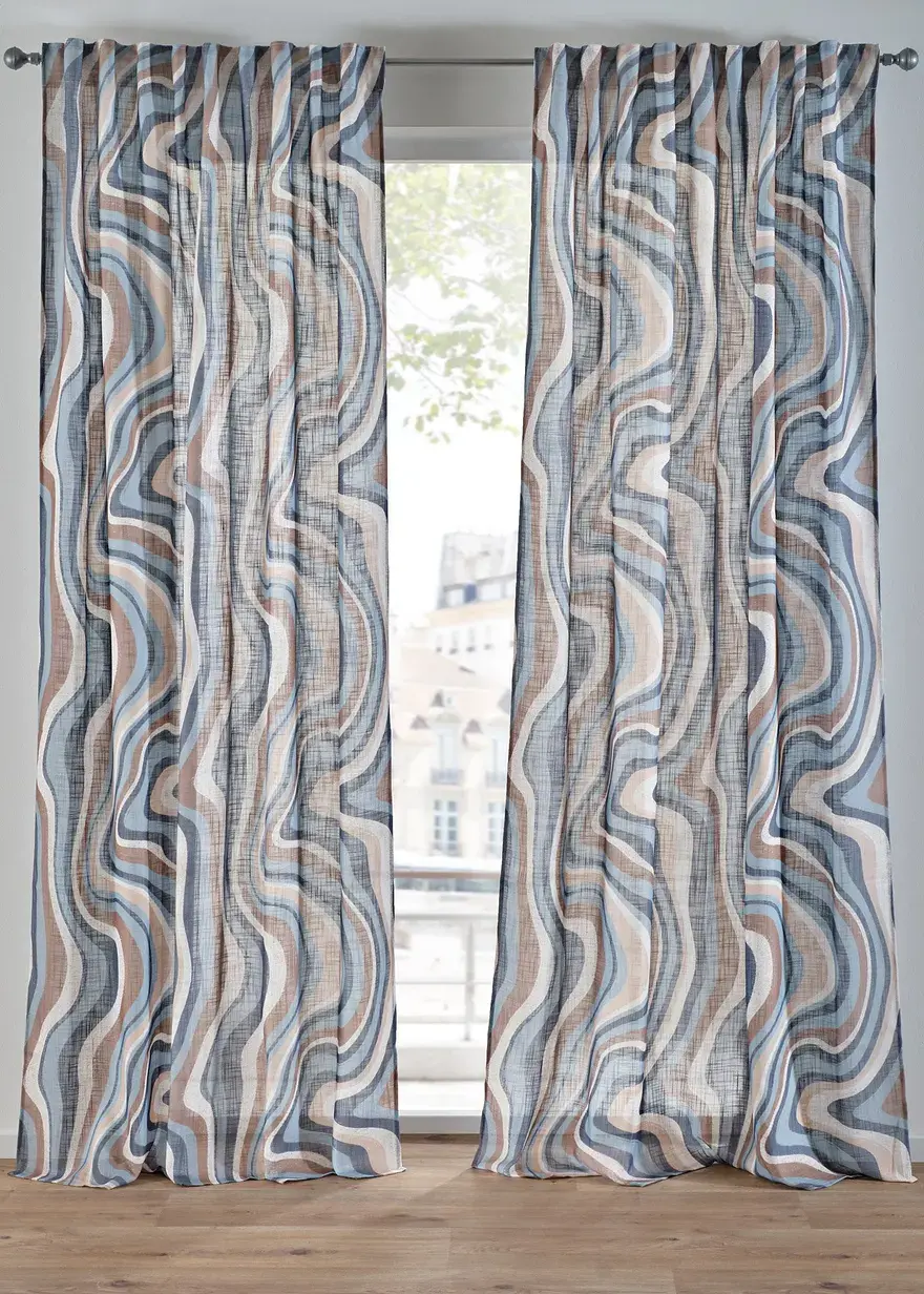 bonprix Moderner Vorhang - blau Multifunktionsband